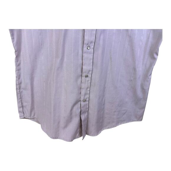 Roper Pearl Snap Shirt Mens Large Cream White 2 Pocket Western Cowboy Rodeo - Picture 3 of 16